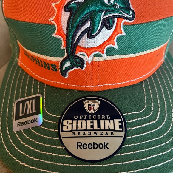 Miami dolphins nfl Reebok hat size XL B - Picture 5 of 6